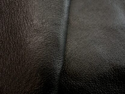 Jet Black Pigskin leather 7 x 17.5 inches 0.8mm BK485