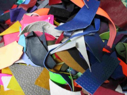 Lucky dip 150g of small colourful scraps mixed suede/leather ZX007