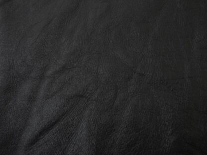Jet black thick grained leather 22inch x 23.5 inch 1.4mm BK780 - Image 3