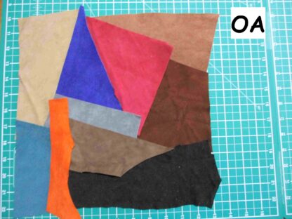 One square foot soft thin suede mixed colours  all less than 0.7mm thick ZX010 - Image 5