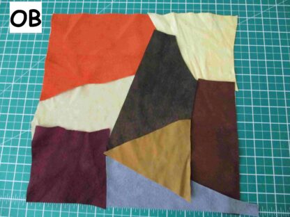 One square foot soft thin suede mixed colours  all less than 0.7mm thick ZX010