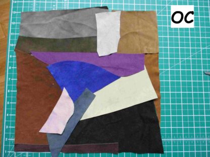 One square foot soft thin suede mixed colours  all less than 0.7mm thick ZX010 - Image 4