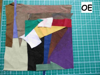 One square foot soft thin suede mixed colours  all less than 0.7mm thick ZX010 - Image 2