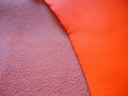 Vibrant Orange smooth soft leather 1mm 6 inch x 4 inch OR086 - Image 4