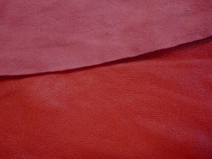 Scarlet red leather Smooth Soft 0.7mm 4" x 6" RD119 - Image 4