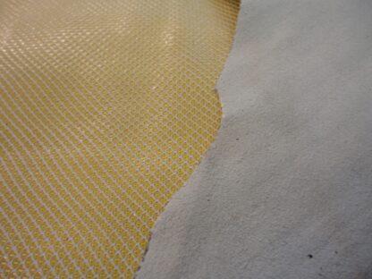 Yellow / white patterned textured leather 0.9mm 2.5inch x 11.5 inch YW014 - Image 3