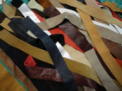 Mystery bundle leather suede strips 200g ZX011 - Image 4