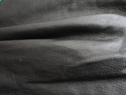 Jet Black Pigskin leather 0.8mm BK091 - Image 2