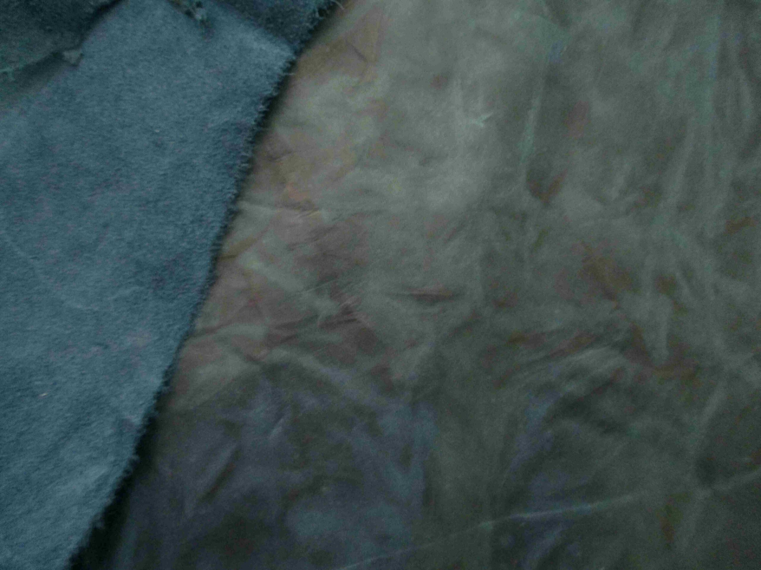 Teal Green / black Tie dye thin Leather 0.4mm 2 inch x 24.5 inch BL144 - Image 3